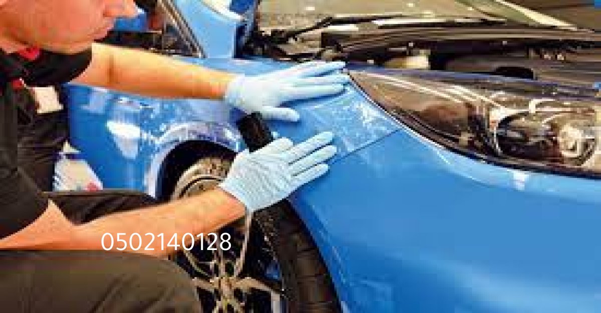 خريطة توضح موقع أقرب ورشة سيارات من المستخدم مع توجيهات الطريق.